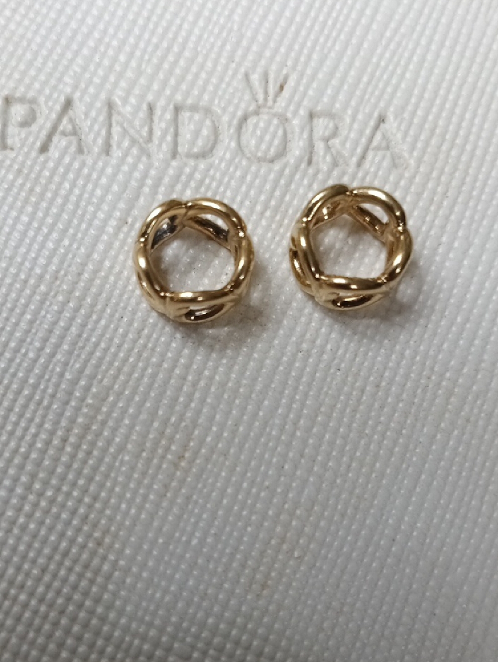 Pandora Two Vintage 14k Solid Gold Open Heart Spacers - Picture 3 of 8